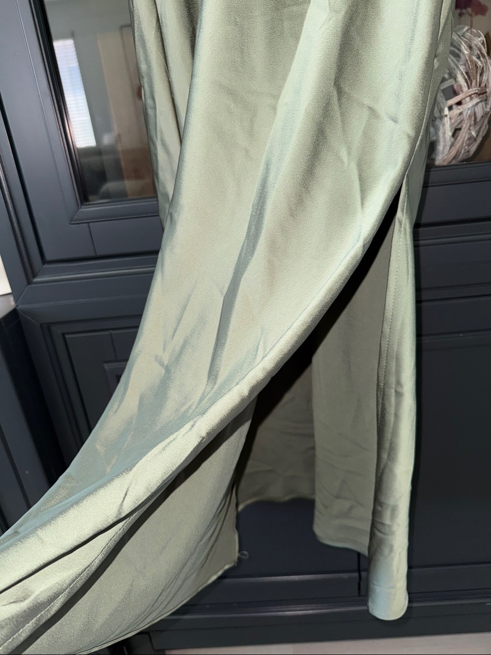 a new day Olive Green Satin Midi Slip Dress - Picture 5 of 7